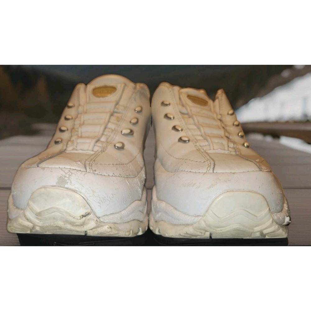 Skechers Premium Womens White Leather Chunky Sneakers Y2K Vintage Shoes 11704...